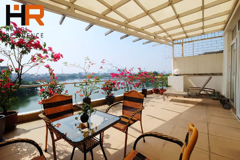 Beautiful balcony & Lake view apartment 01 bed on Truc Bach street