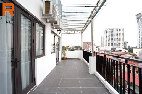 Big balcony apartment 01 bed on top floor for rent in Tay Ho dist