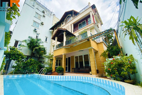Lake view swimming pool house for rent in Quang An - Tay Ho 