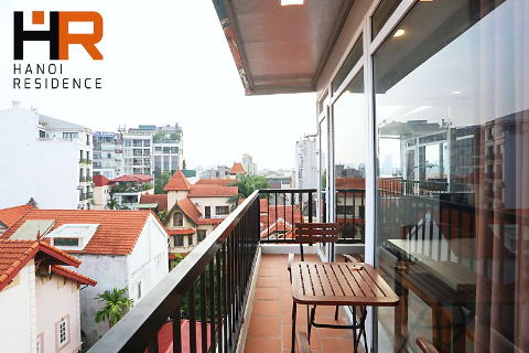 Big balcony & High floor apartment 01 bed for rent in Tay Ho district