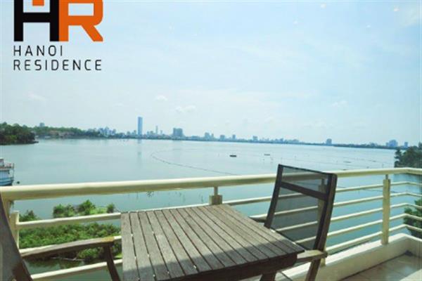 Lake view apartment for rent in Yen Phu, natural light, 2 bedrooms