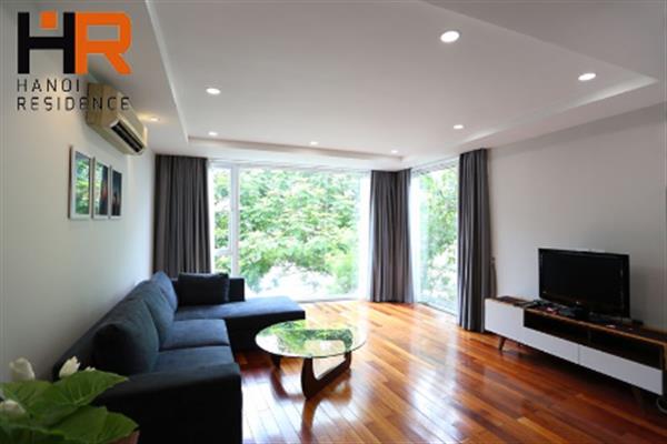 Front Lake view apartment 02 beds for rent in Yen Phu village, Tay Ho dist