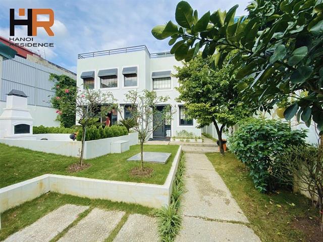Brand new house for rent with 2 bedrooms, beautiful garden and full furniture in Tu Lien, Tay Ho 