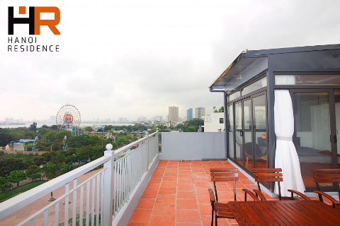 Top floor studio apartment with big balcony & Lake view in Tay Ho dist