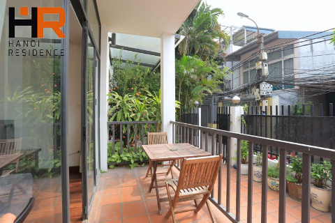 Spacious one bedroom apartment with yard for rent on Dang Thai Mai st