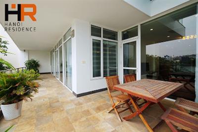 Spacious & Lake side 03 bedrooms apartment for rent on Quang An street