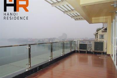 Tay Ho apartment for rent, 03 bedrooms, big balcony & lake view