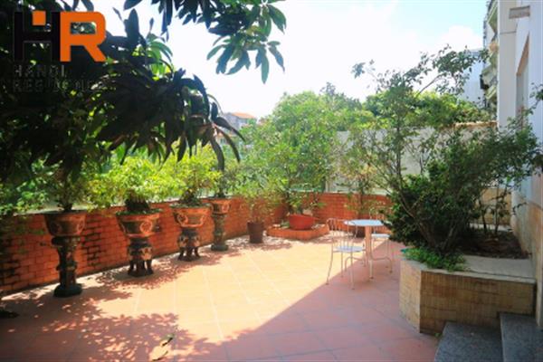 Tay Ho apartment 02 bedroom with big yard in Xuan Dieu street