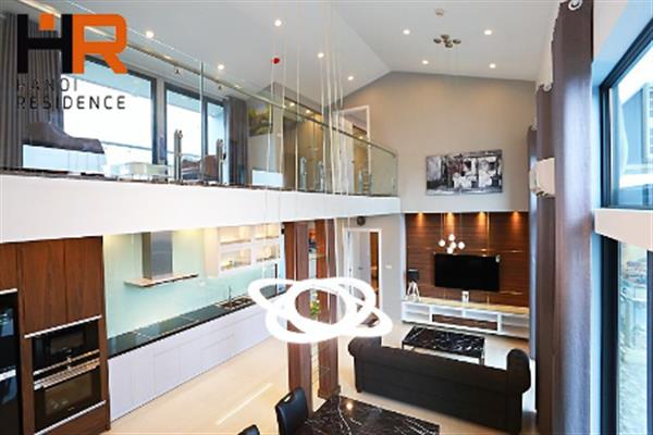 Duplex apartment for rent in Tay Ho with 2 bedroom, nice furniture & service