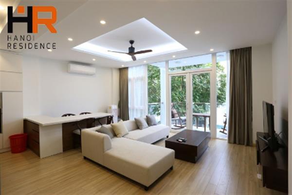 Lake view & modern apartment 02 beds for rent in Quang An street