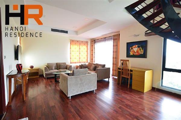 Spacious duplex apartment for rent in Tay Ho with 03 bedrooms & balcony