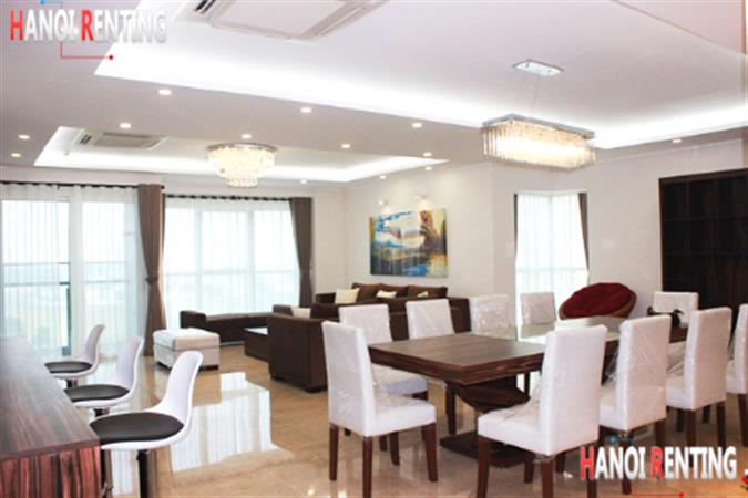 Super modern apartment 267 m2 for rent in Ciputra with 4 beds, L tower