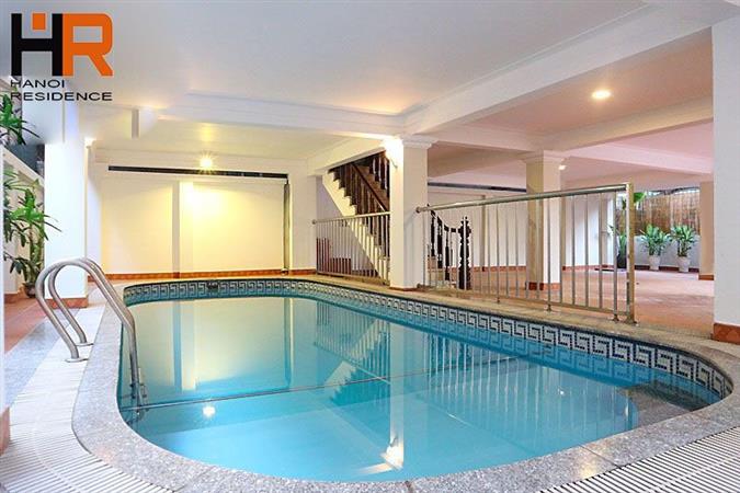 Spacious house with a swimming pool and 4 floors for rent in Tay Ho