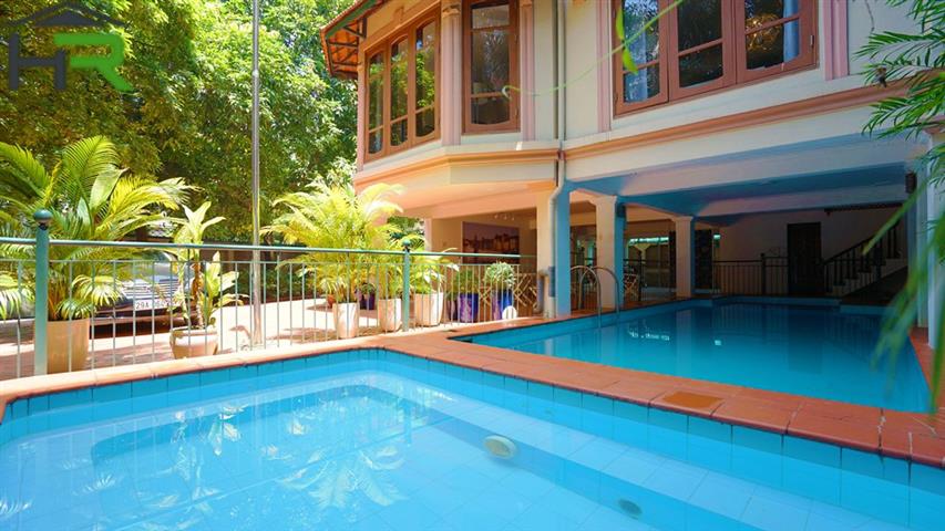 Charming villa with swimming pool and large yard for rent in Tay Ho