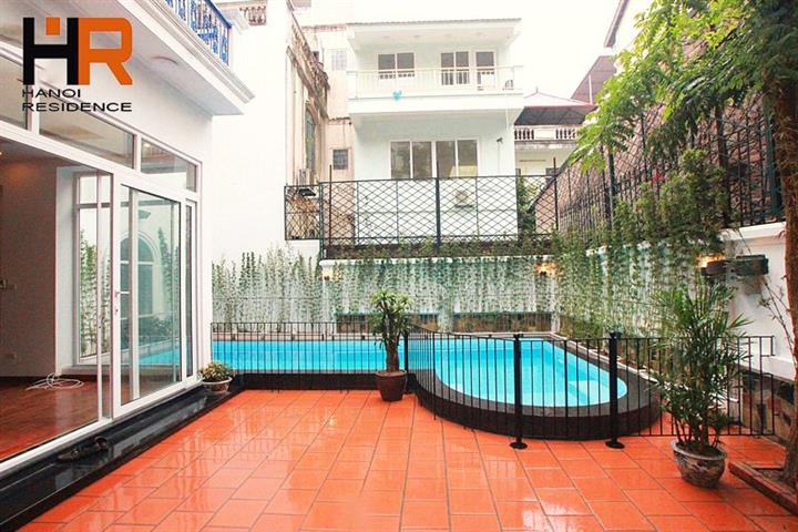Excellent villa with swimming pool and full furniture for rent in Dang Thai Mai street, Tay Ho