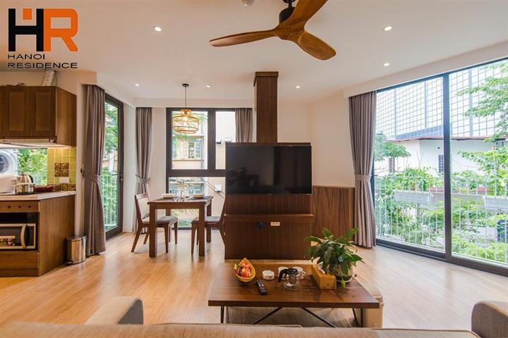 Brand new 1 bedroom apartment with services for rent in Ba Dinh district