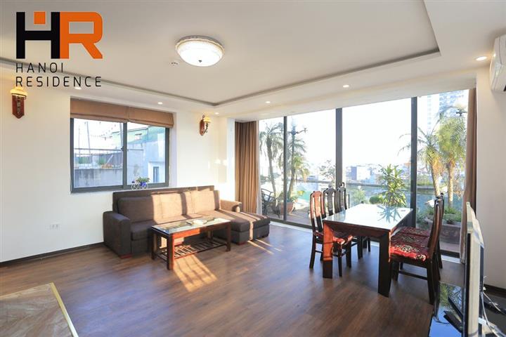 Big balcony & nice view apartment 02 beds, fully furnished in Tay Ho dist
