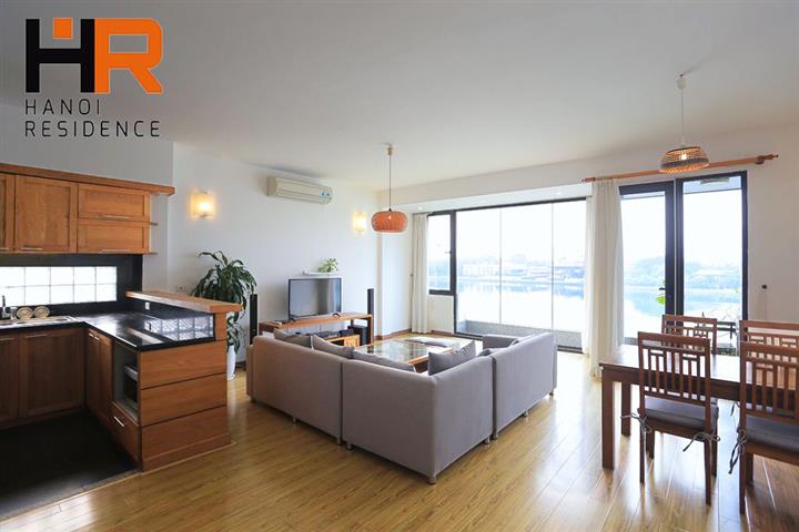 Top floor & Lake view 02 bedrooms apartment for rent on Tu Hoa st