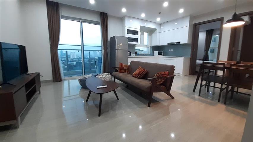 High floor and modern 2 bedroom apartment for rent in L5 building Ciputra Hanoi