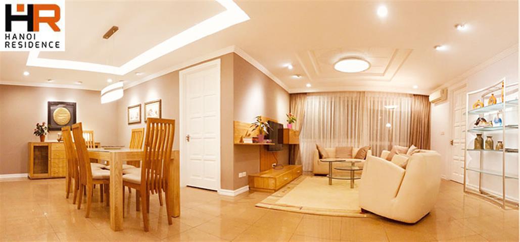 High floor and charming 4 bedroom apartment for rent in E1 building Ciputra Hanoi