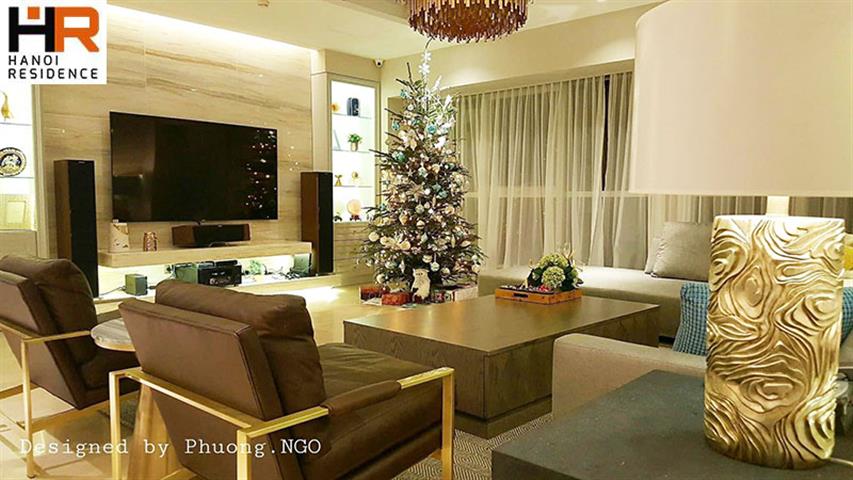 Ciputra hanoi apartment for rent, 279m2, 4 bedrooms, modern furniture