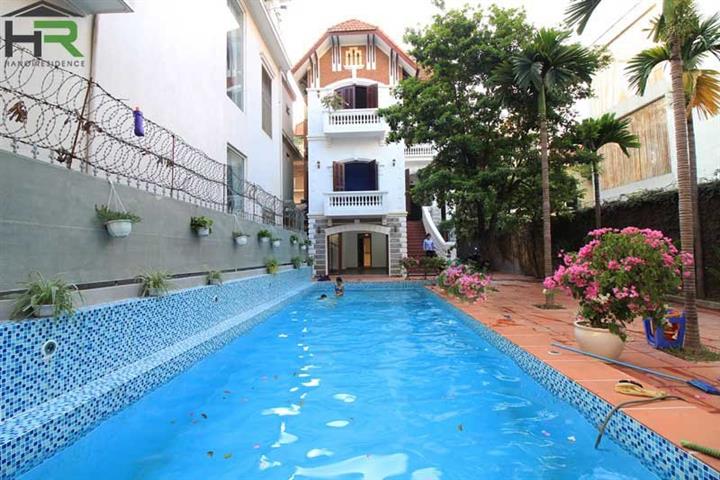 Charming unfurnished 4 bedroom villa for rent on To Ngoc Van street with swimming pool