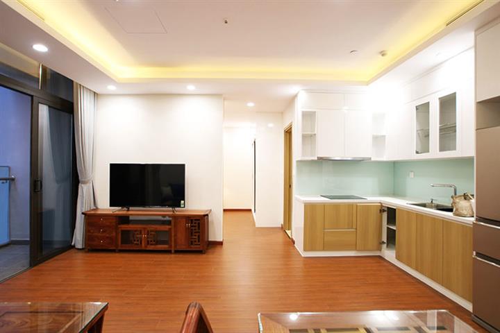 Apartment for rent in Sun Grand Thuy Khue with one bedroom, balcony & furnished