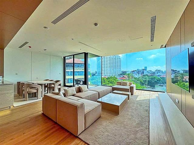 Brand new lake side 2 bedroom serviced apartment for rent on Xuan Dieu street